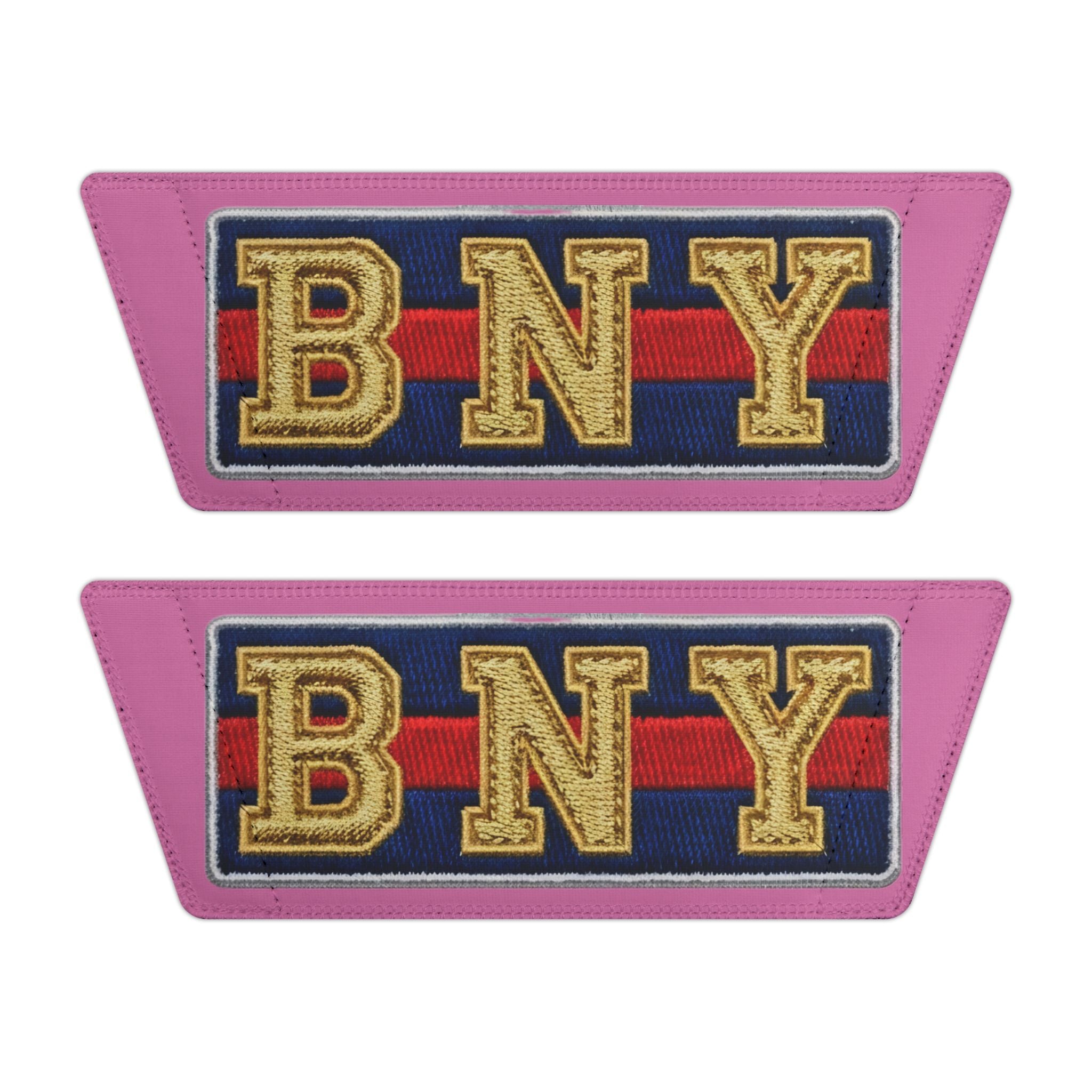 Embroidered Letter 'Y' Pink Slide Sandals — Women's Removable-Strap Pool & Casual Slides - Creations by Chris and Carlos