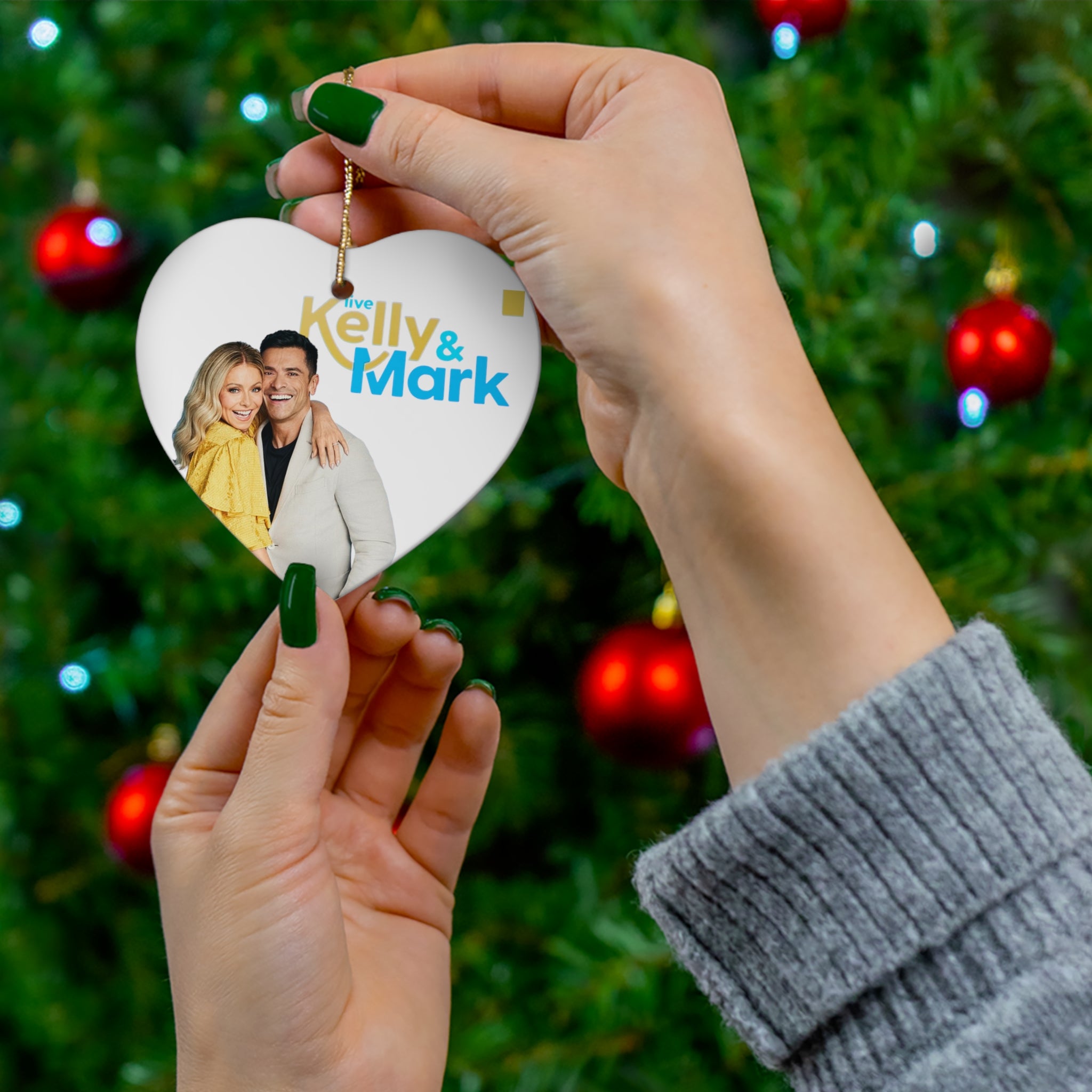 Live Kelly and Mark- Ceramic Ornament, 4 Shapes - Creations by Chris and Carlos