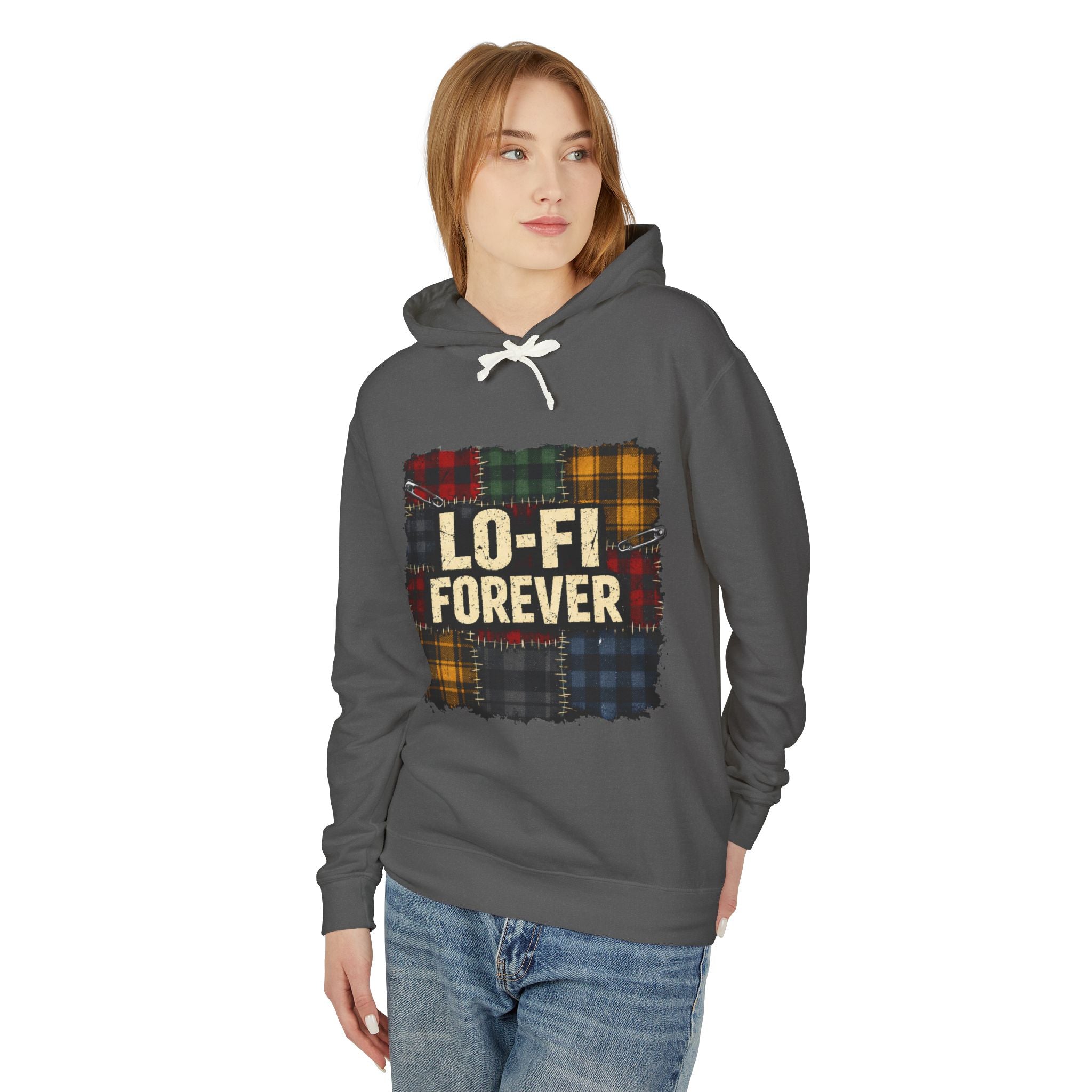 Lo-Fi Forever Plaid Hoodie — Retro Aesthetic Music Lover Sweatshirt - Creations by Chris and Carlos