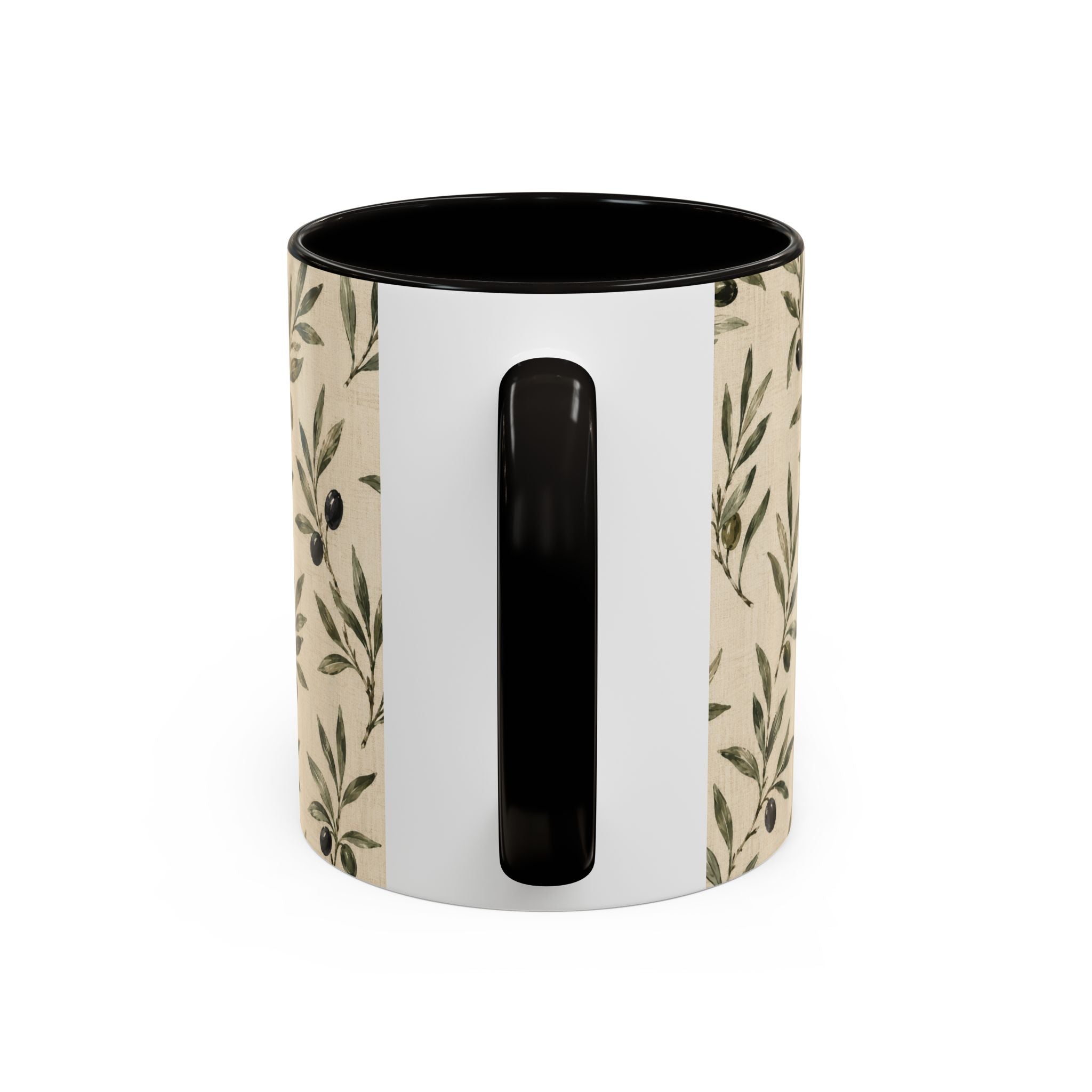 Olive Branch Pattern Ceramic Mug (11oz, 15oz) - Creations by Chris and Carlos