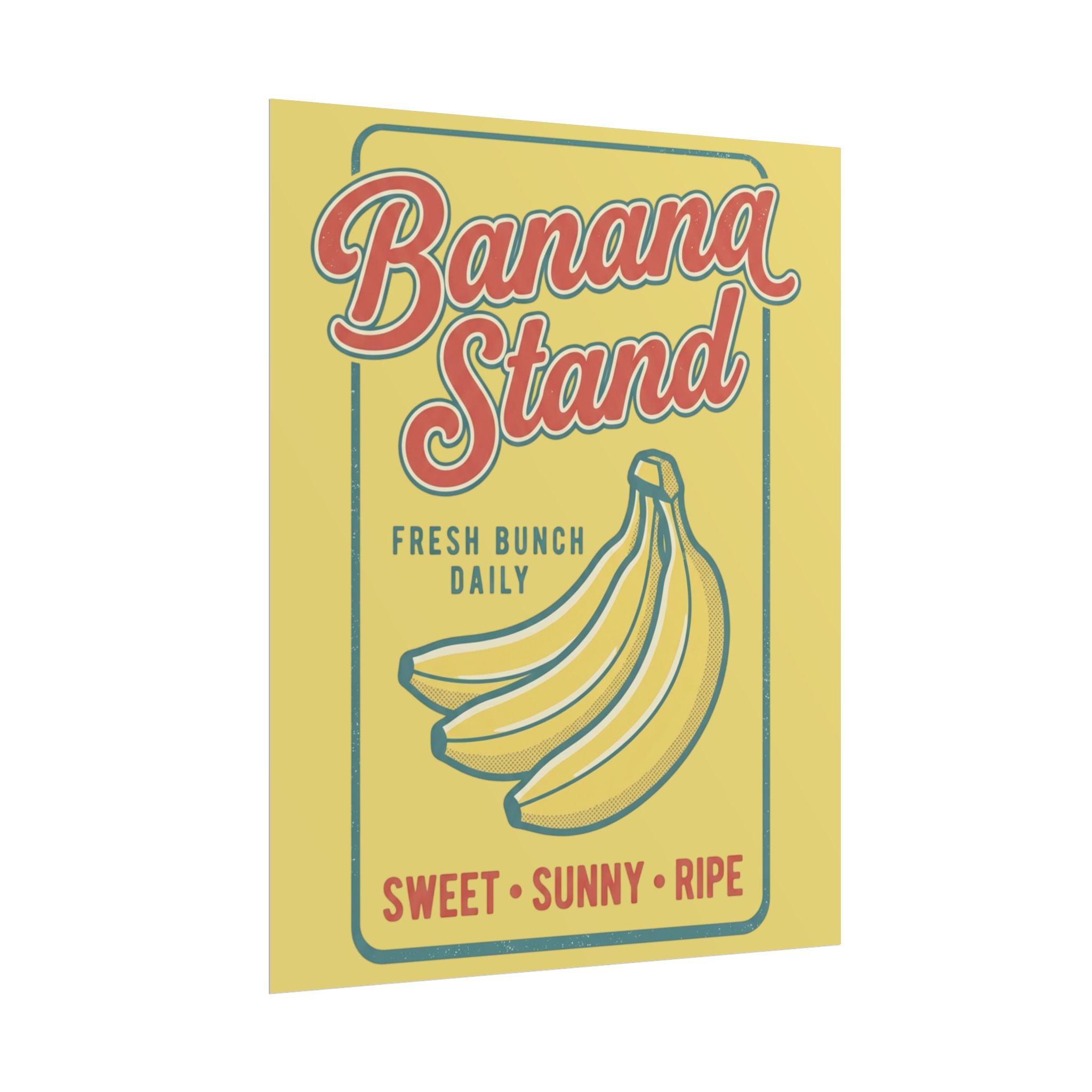 Banana Stand Retro Poster — Vintage Fruit Market Wall Art (Rolled Poster) - Creations by Chris and Carlos
