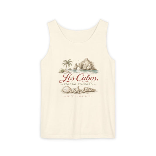 Los Cabos Desert Coast Tank Top — Vintage Cactus Beach Graphic - Creations by Chris and Carlos