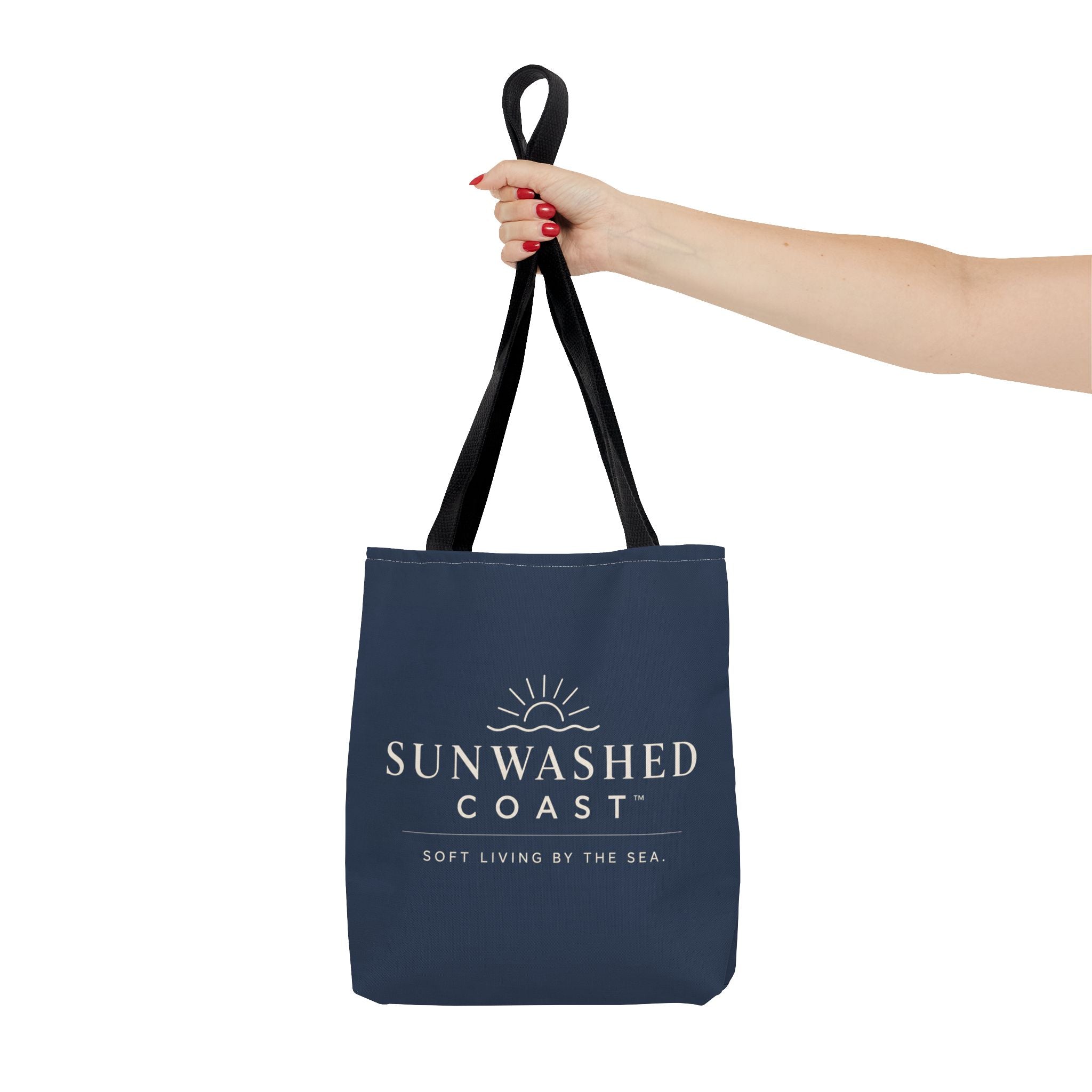 Sunwashed Coast Tote Bag — 'Soft Living by the Sea' Coastal Canvas Shopper - Creations by Chris and Carlos