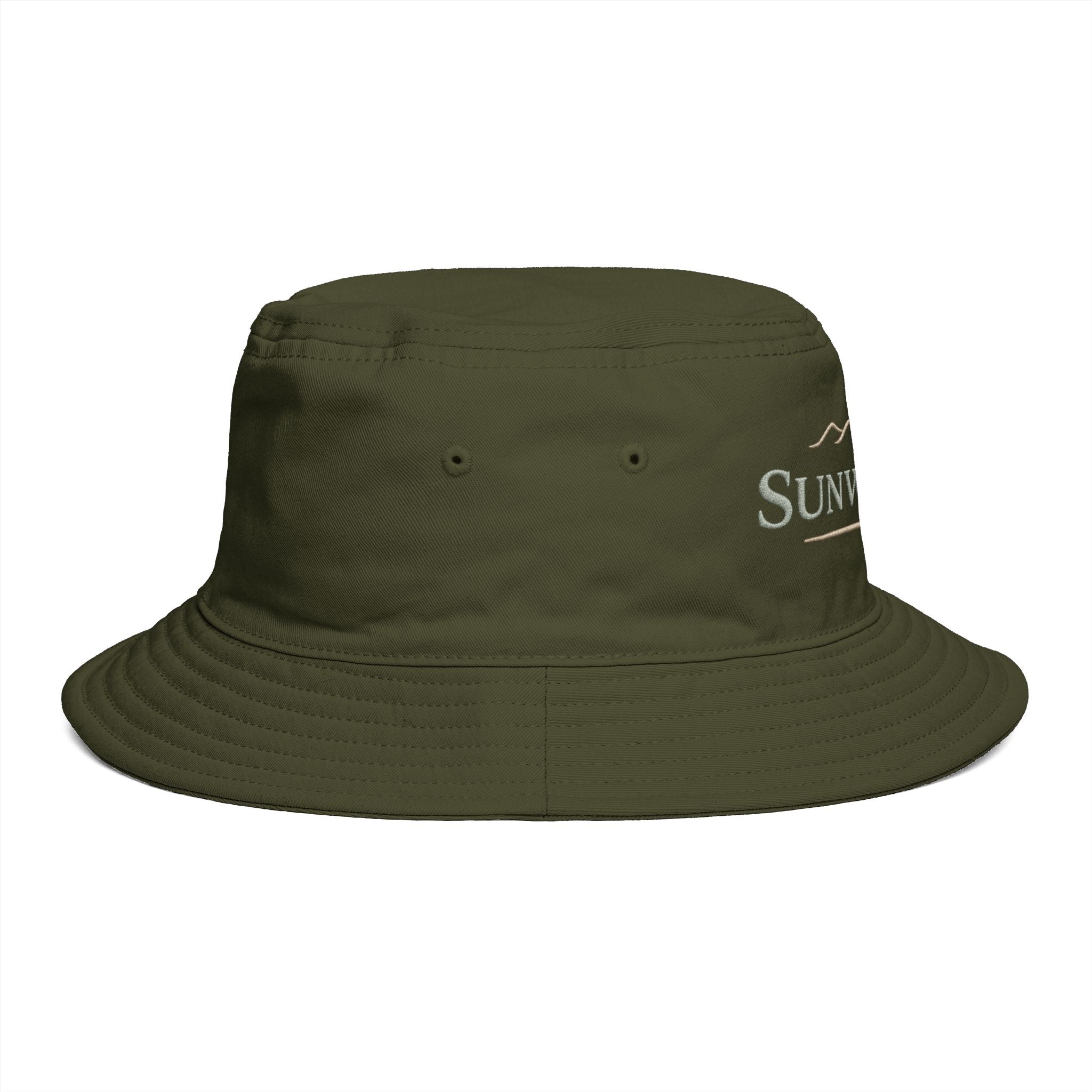 Sunwashed Mountain Bucket Hat — Brown Outdoor Travel & Festival Sun Hat - Creations by Chris and Carlos