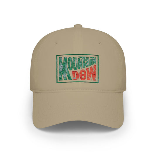 Mountain Dew Retro Logo Baseball Cap — Distressed Vintage Soda Hat - Creations by Chris and Carlos