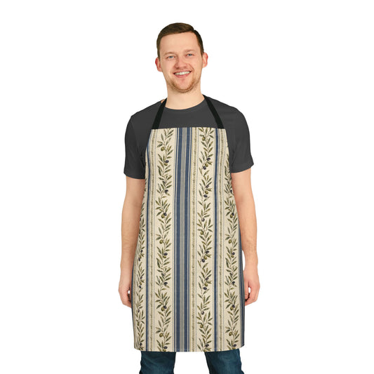 Rustic Olive Branch Stripe Apron - Creations by Chris and Carlos