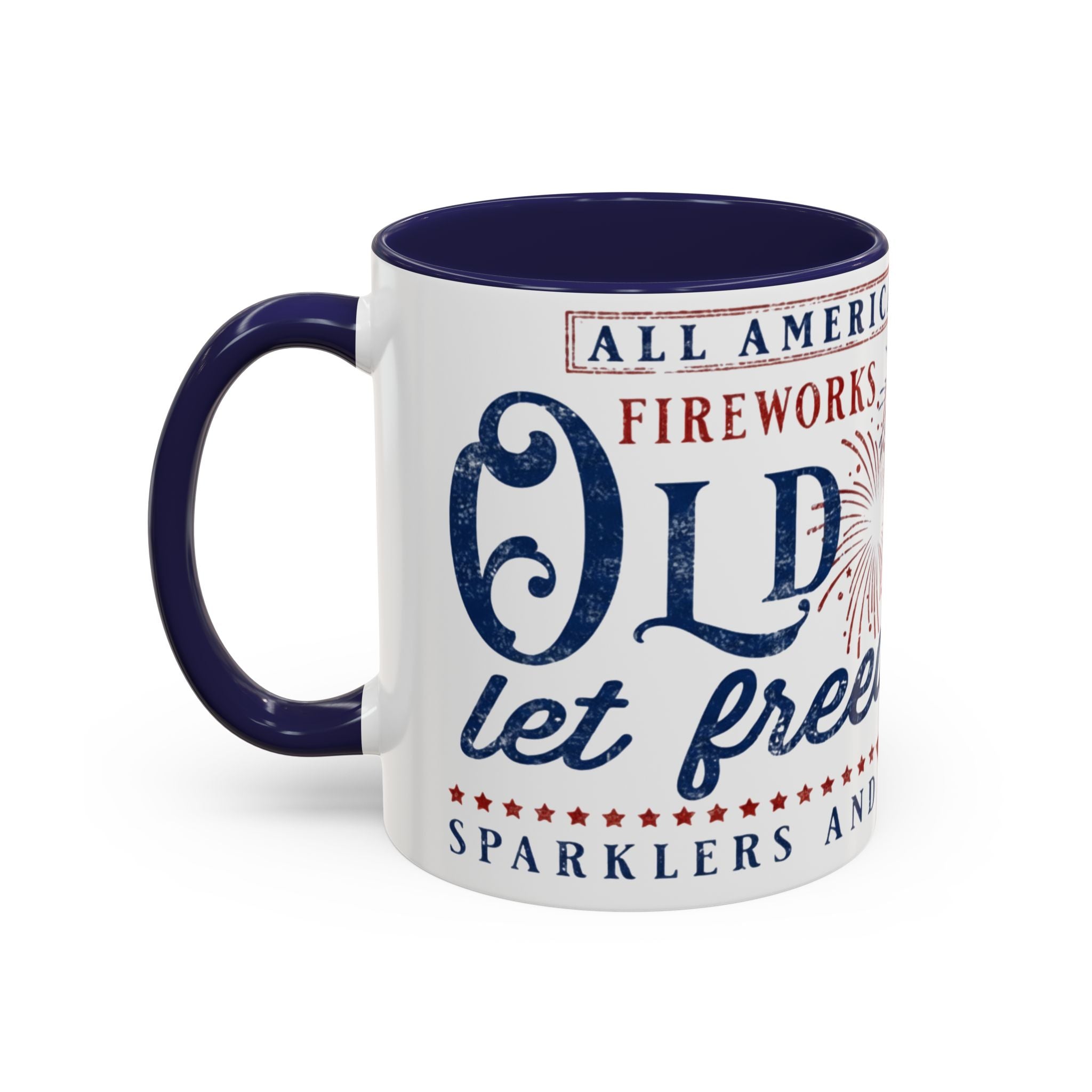 Patriotic 'Land of Glory' Accent Coffee Mug – Vintage 4th of July Americana Design - Creations by Chris and Carlos