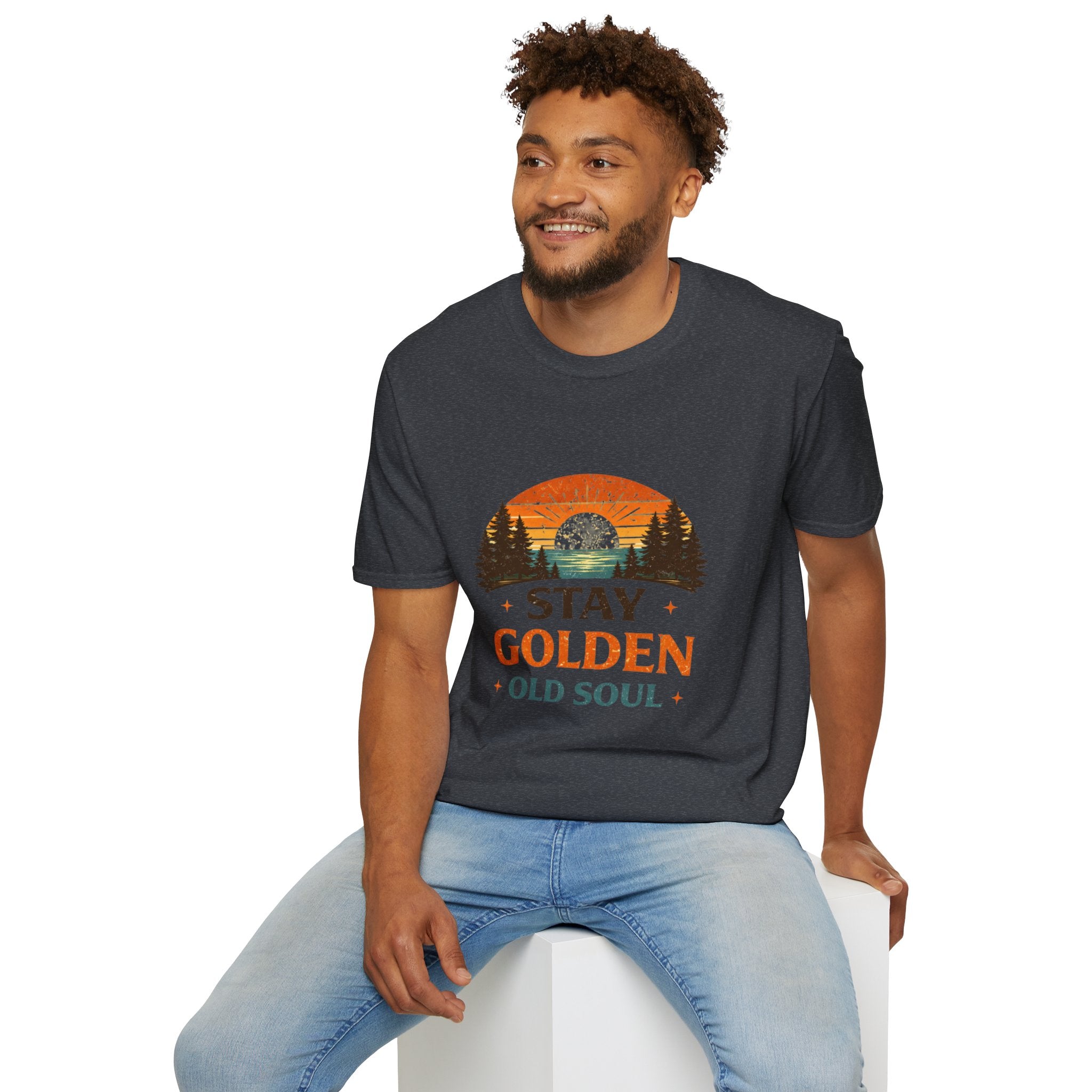Stay Golden Old Soul T-Shirt — Vintage Sunset Nature Tee - Creations by Chris and Carlos