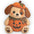 Halloween Puppy Pumpkin Shaped Pillow — Cute Jack-O'-Lantern Plush Cushion | Old Soul Harvest Hallow