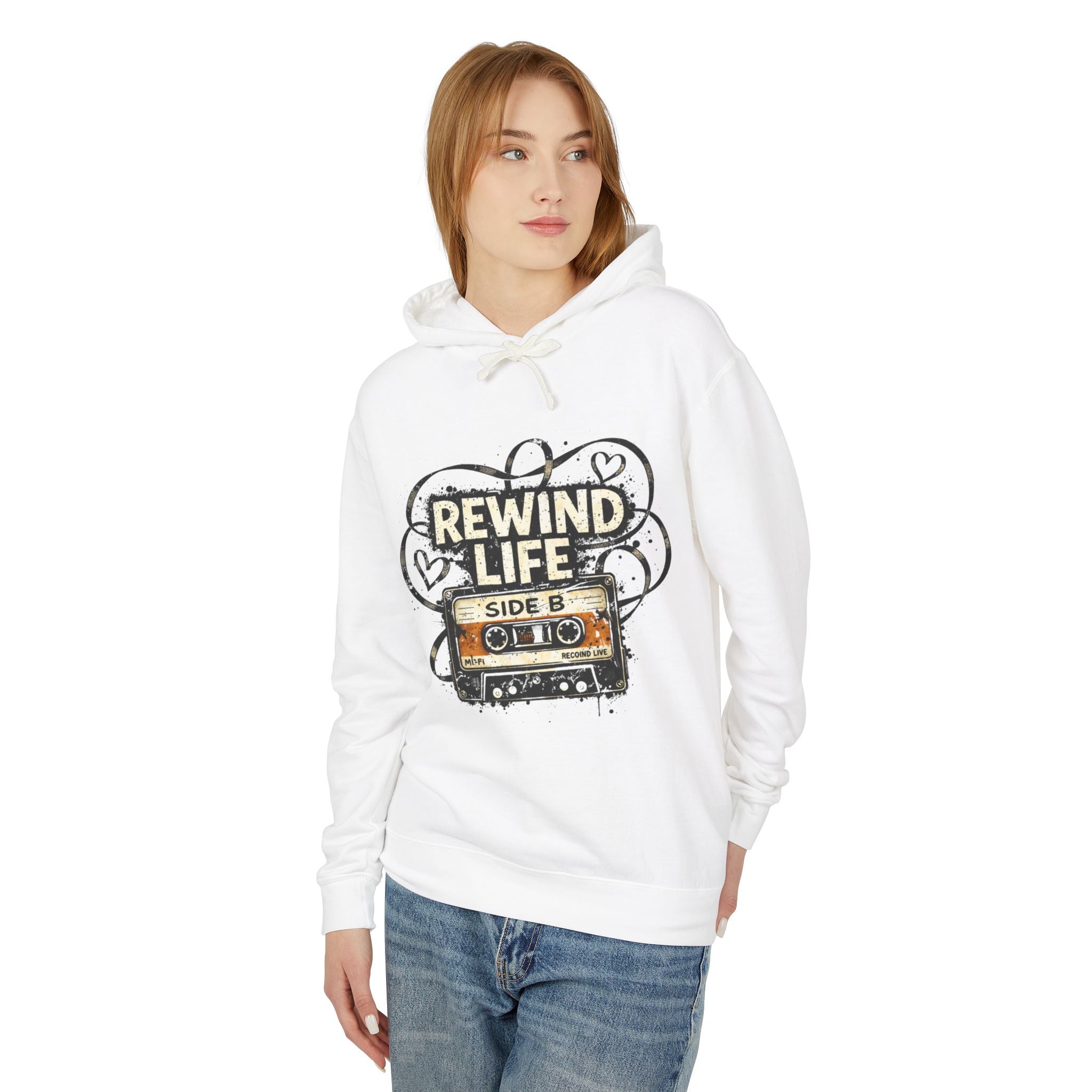 Retro 'Rewind Life' Cassette Hoodie - Creations by Chris and Carlos