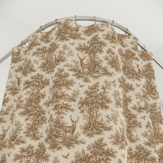 Old Soul Harvest™ Woodland Toile Shower Curtain - Shower Curtain from the Old Soul Harvest Bath collection