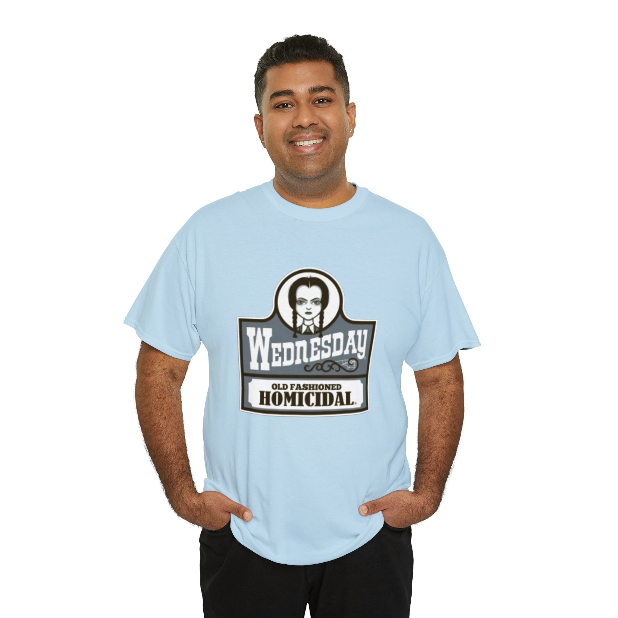 Wednesday- Wendys Unisex Heavy Cotton T-Shirt - Creations by Chris and Carlos