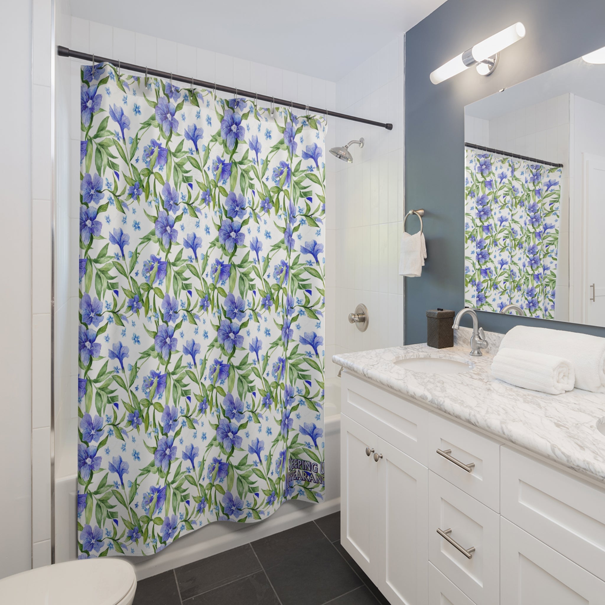 Keeping Up Appearances 90's TV Show Purple Perry winkles- Shower Curtains - Creations by Chris and Carlos