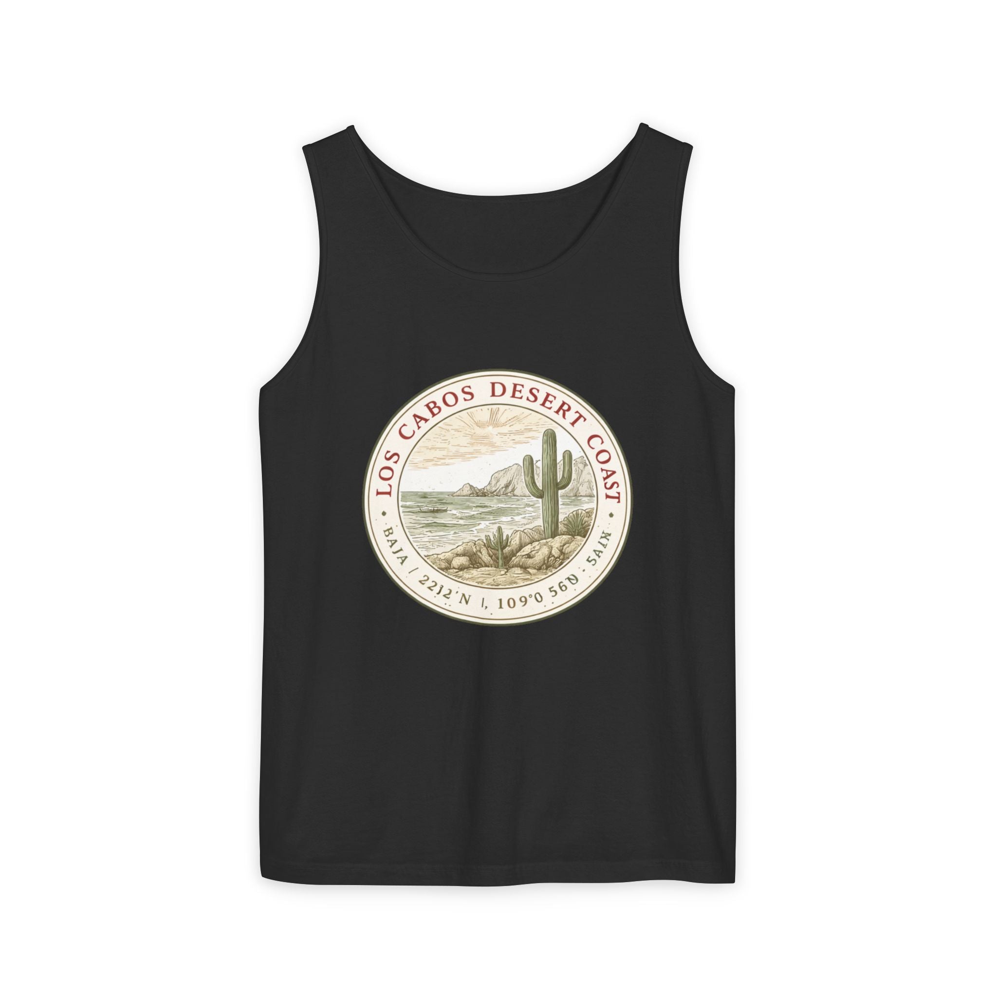 Los Cabos Desert Coast Tank Top — Vintage Cactus Beach Graphic - Creations by Chris and Carlos