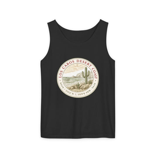 Los Cabos Desert Coast Tank Top — Vintage Cactus Beach Graphic - Creations by Chris and Carlos