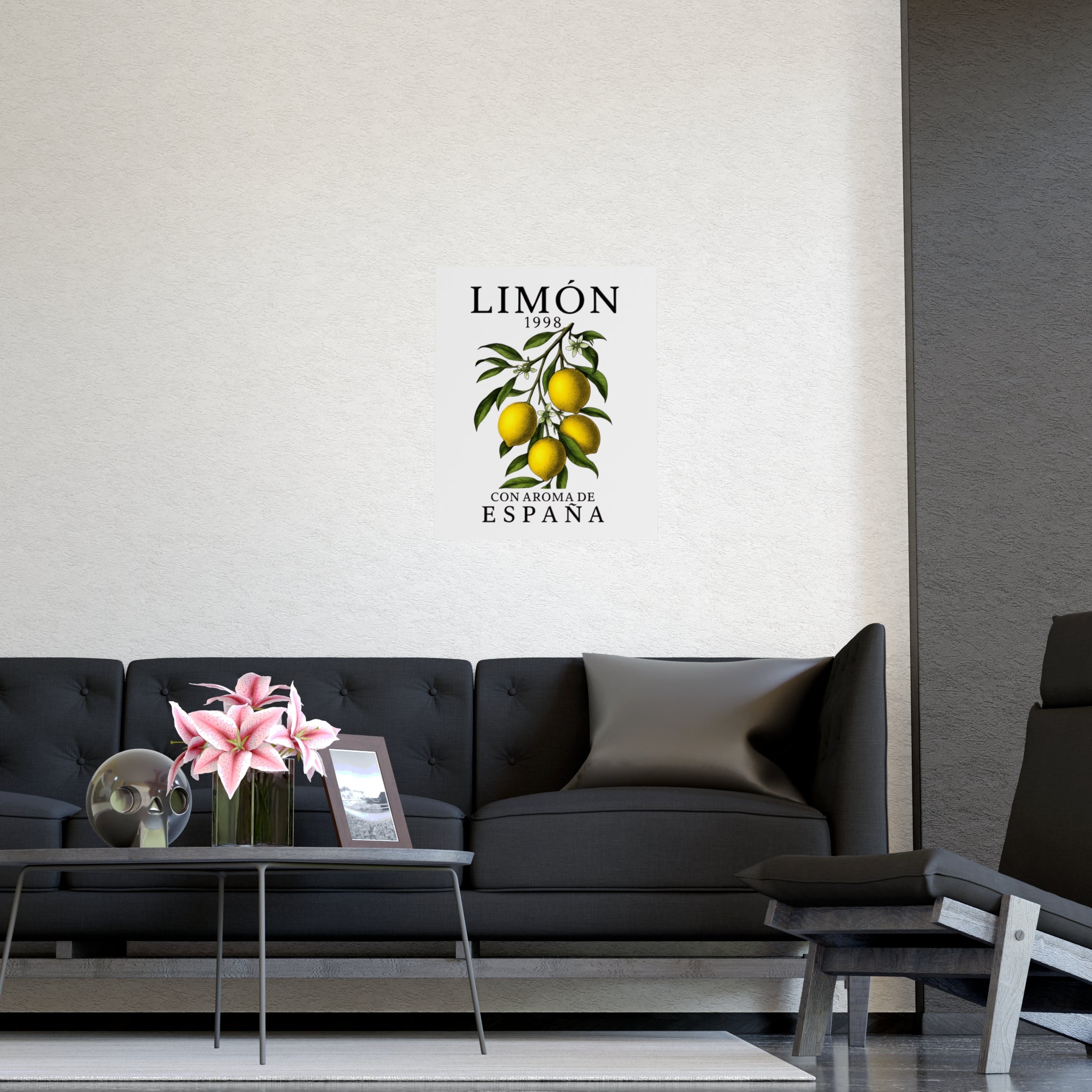 LIMÓN 1998 Spanish Lemon Botanical Poster — 'Con Aroma de España' Vintage Wall Art - Creations by Chris and Carlos