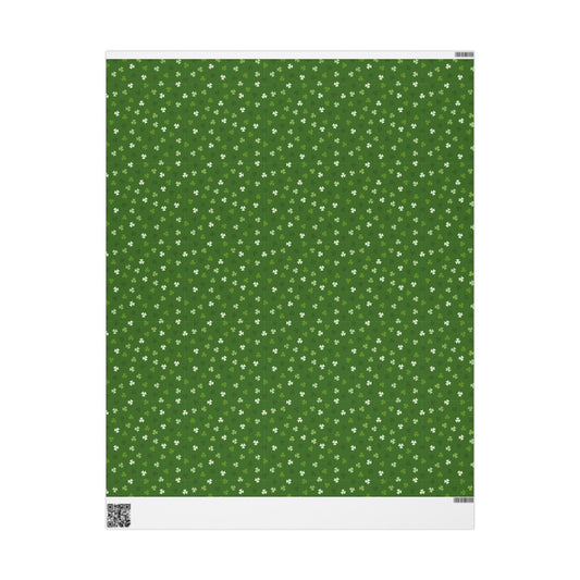Shamrock Green Wrapping Paper Roll – Clover Pattern Gift Wrap for St. Patrick’s Day - Creations by Chris and Carlos