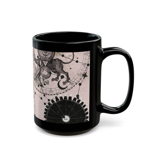 Astrology Constellation Black Mug – Vintage Zodiac Celestial Coffee Cup (11oz, 15oz) - Creations by Chris and Carlos