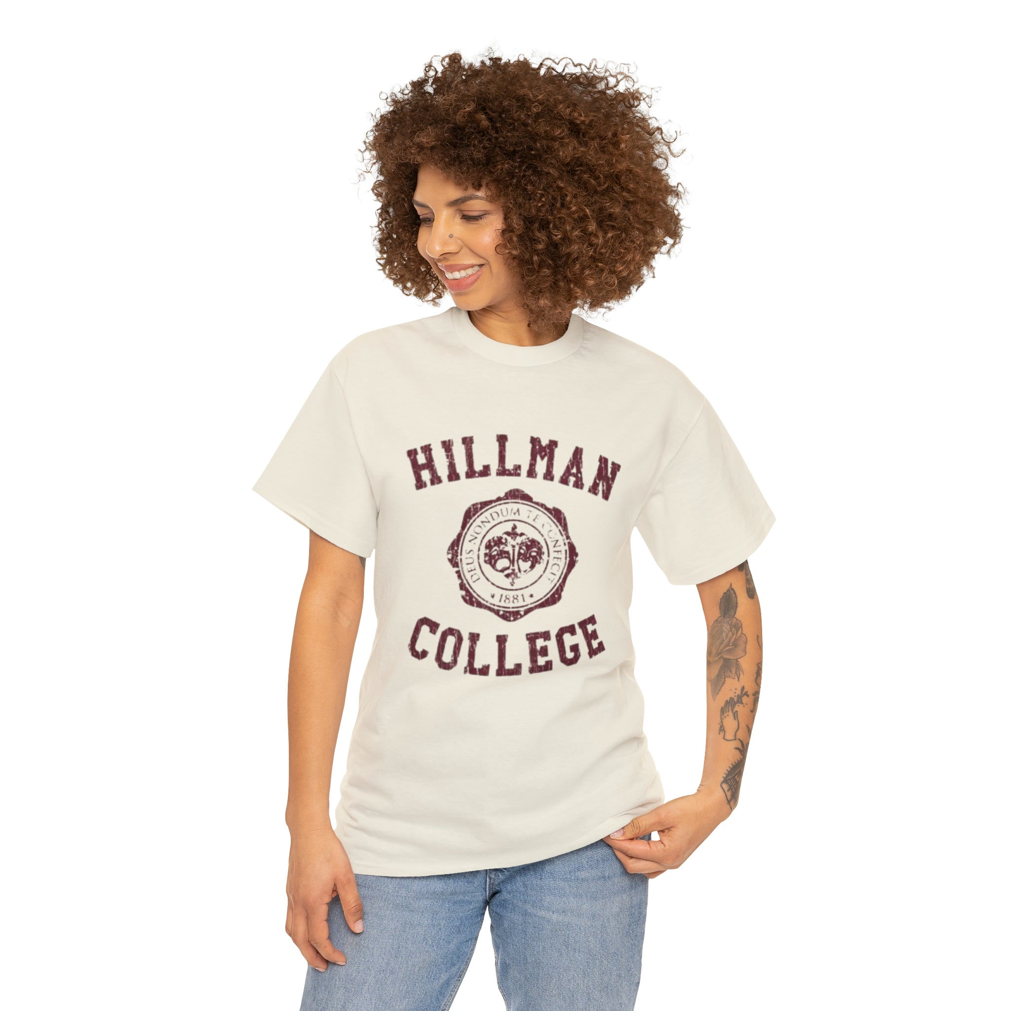 Hillman College- Unisex Heavy Cotton T-Shirt - Creations by Chris and Carlos
