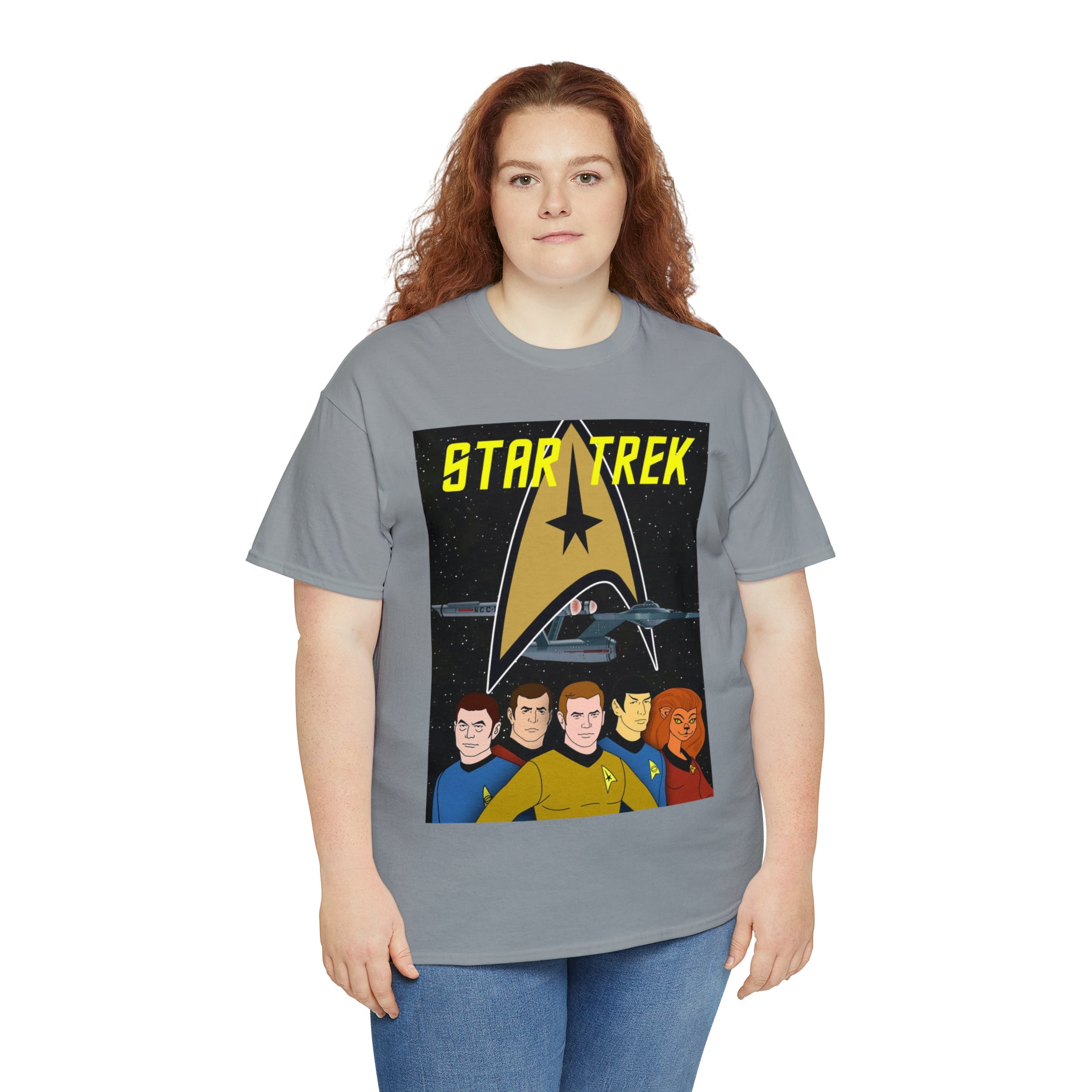 Star Trek Cartoon- Unisex Heavy Cotton T-Shirt - Creations by Chris and Carlos