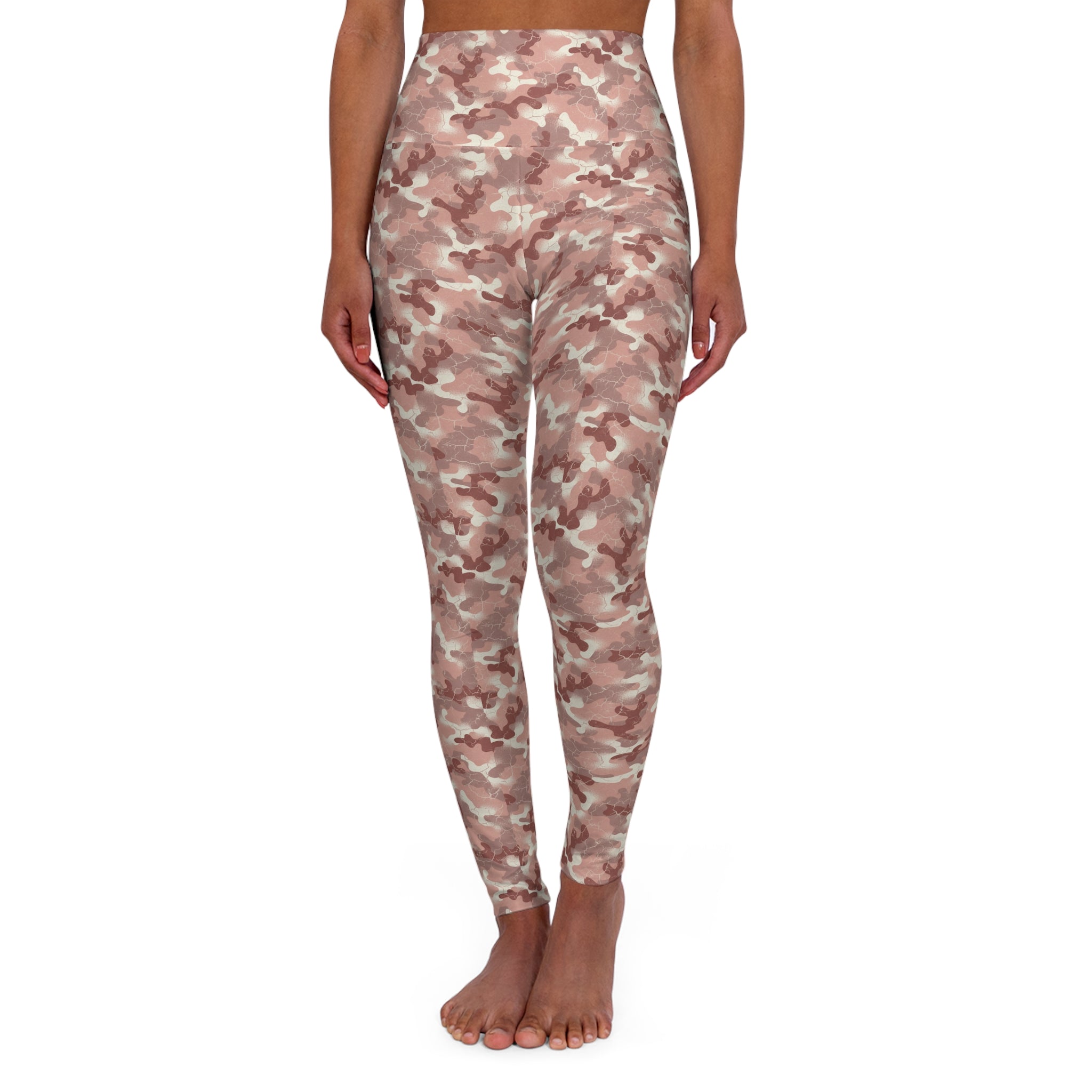 High-Waist Camo Yoga Leggings — Blush Camouflage Activewear - Creations by Chris and Carlos