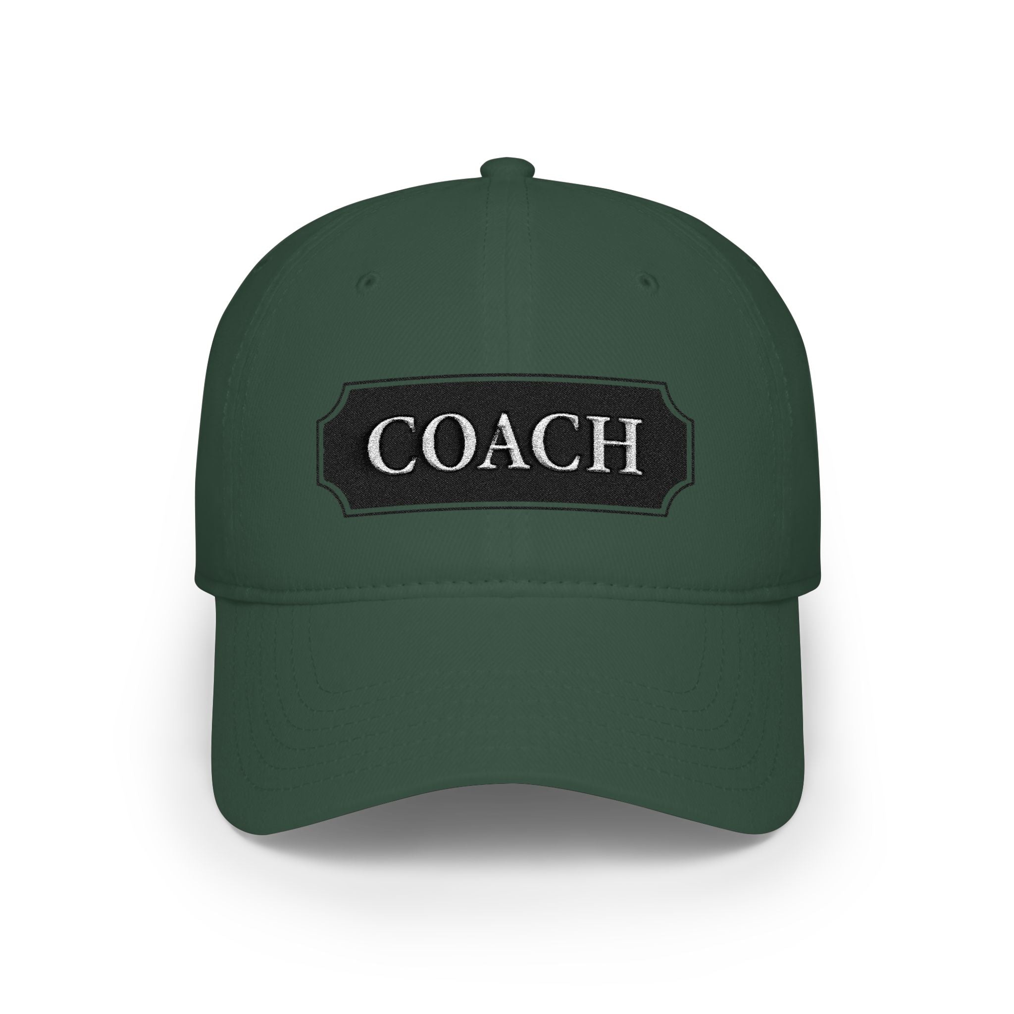 Coach Embroidered Patch Baseball Cap — Low Profile Coach Hat - Creations by Chris and Carlos