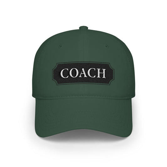 Coach Embroidered Patch Baseball Cap — Low Profile Coach Hat - Creations by Chris and Carlos