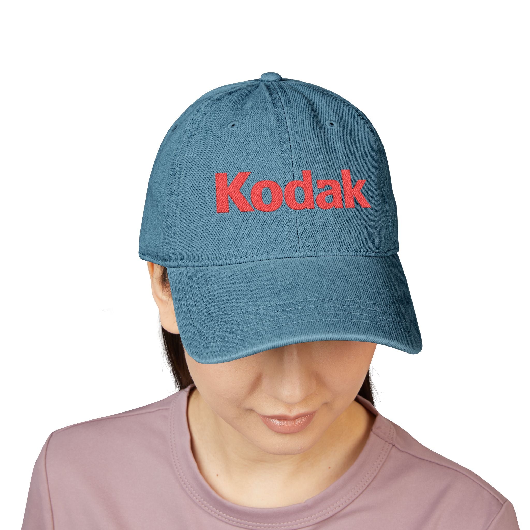 Kodak Embroidered Denim Hat - Vintage Logo Cap - Creations by Chris and Carlos
