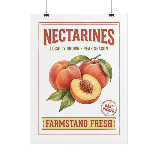 Nectarines Farmstand Fresh Poster - Creations by Chris and Carlos