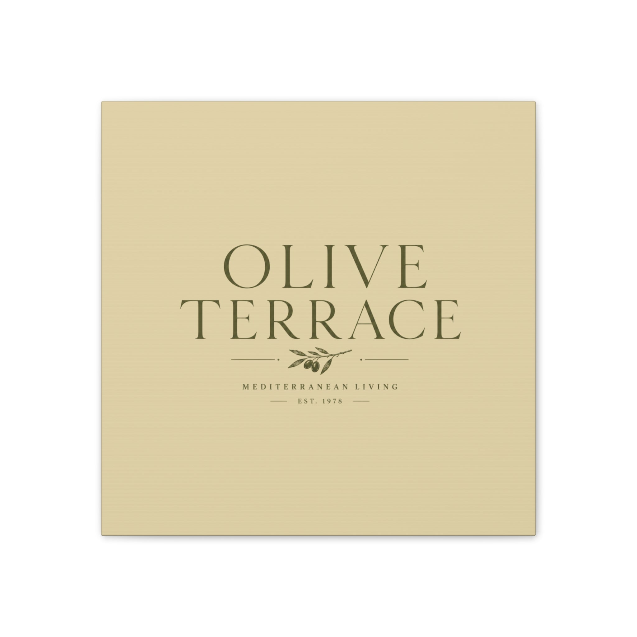 Olive Terrace Canvas Wall Art — Mediterranean Living Stretched Canvas - Creations by Chris and Carlos