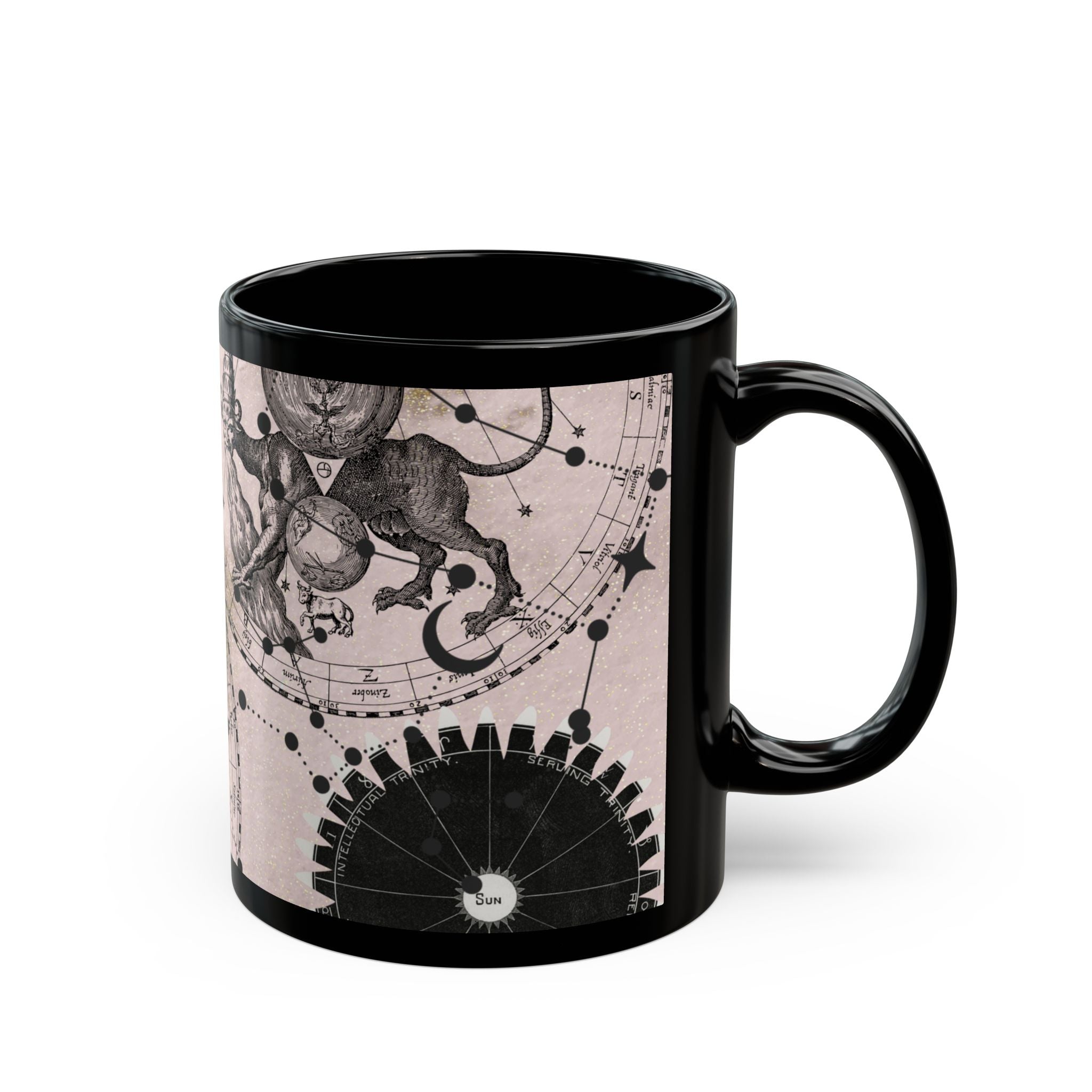 Astrology Constellation Black Mug – Vintage Zodiac Celestial Coffee Cup (11oz, 15oz) - Creations by Chris and Carlos