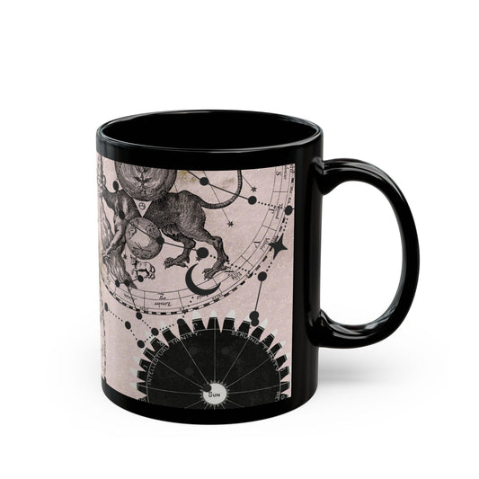 Astrology Constellation Black Mug – Vintage Zodiac Celestial Coffee Cup (11oz, 15oz) - Creations by Chris and Carlos