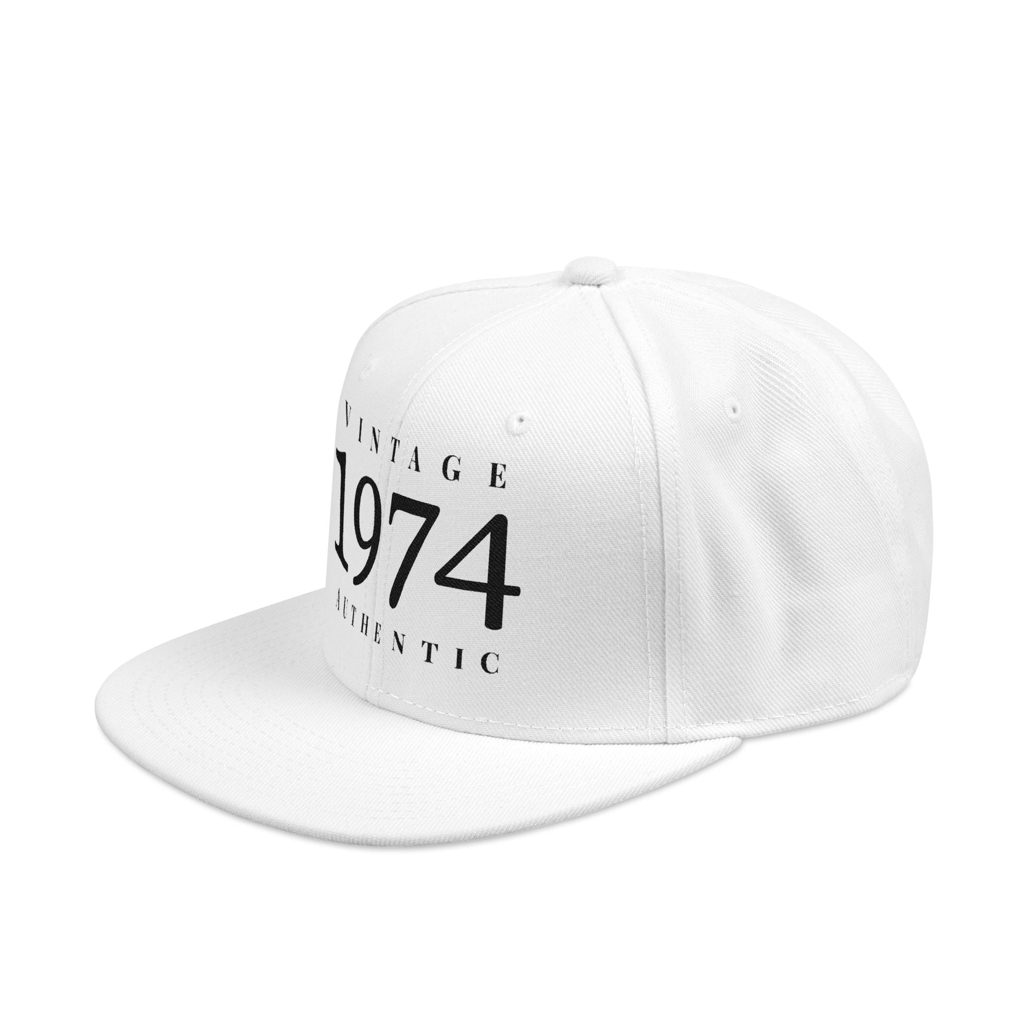 Personalize- 1974 Vintage Snapback Hat Embroidered Retro Athletic Baseball Cap - Creations by Chris and Carlos