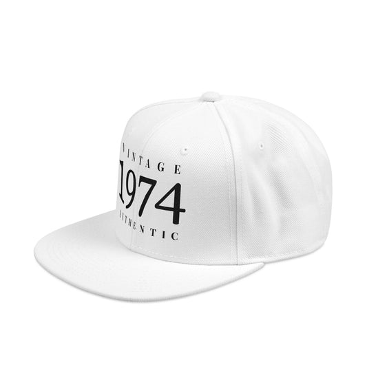 Personalize- 1974 Vintage Snapback Hat Embroidered Retro Athletic Baseball Cap - Creations by Chris and Carlos