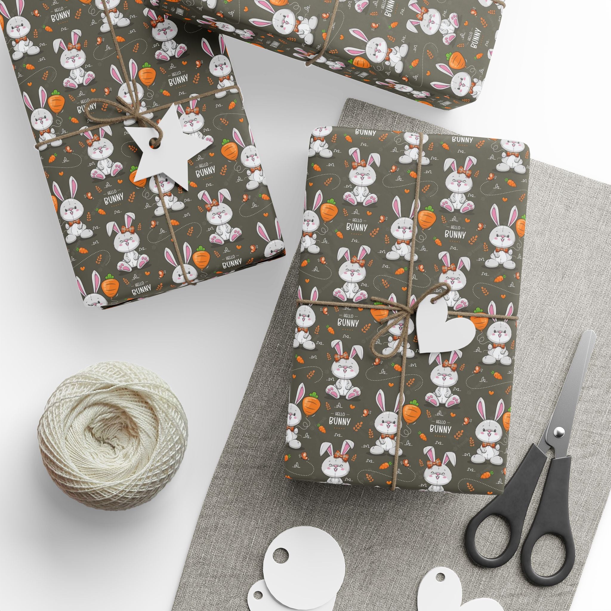 Bunny Pattern Wrapping Paper Roll — Cute Easter Gift Wrap - Creations by Chris and Carlos