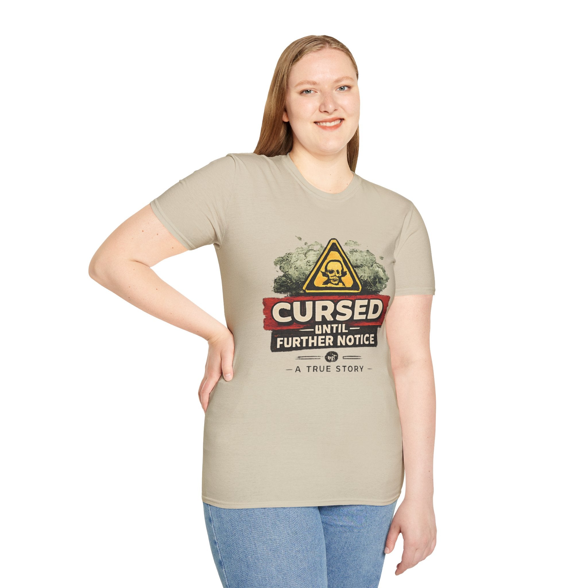 Cursed Until Further Notice T-Shirt – Humorous Dark Warning Graphic Tee - Creations by Chris and Carlos