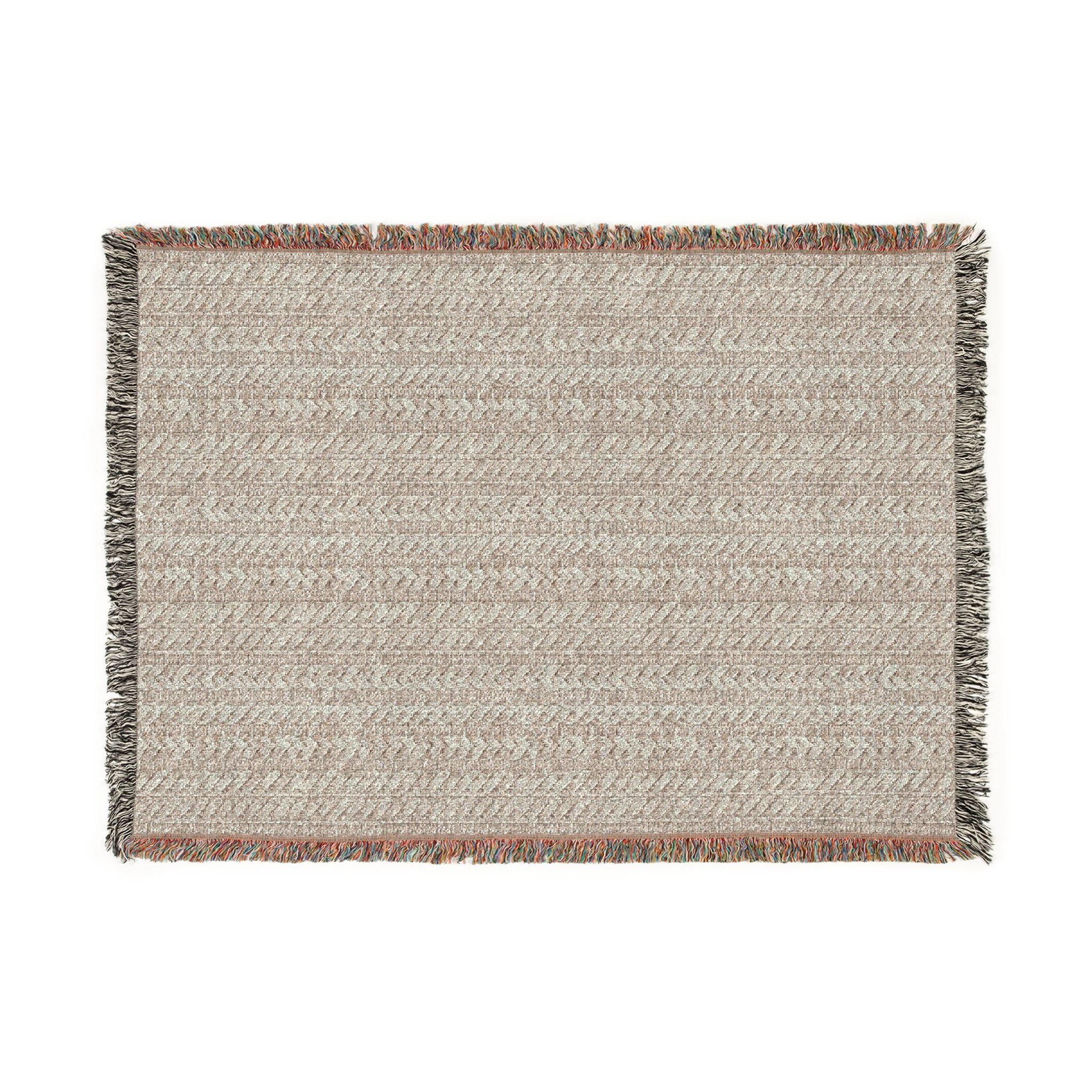 Plumstead Manor Textured Woven Throw Blanket — Reversible Striped Fringe Accent - Creations by Chris and Carlos