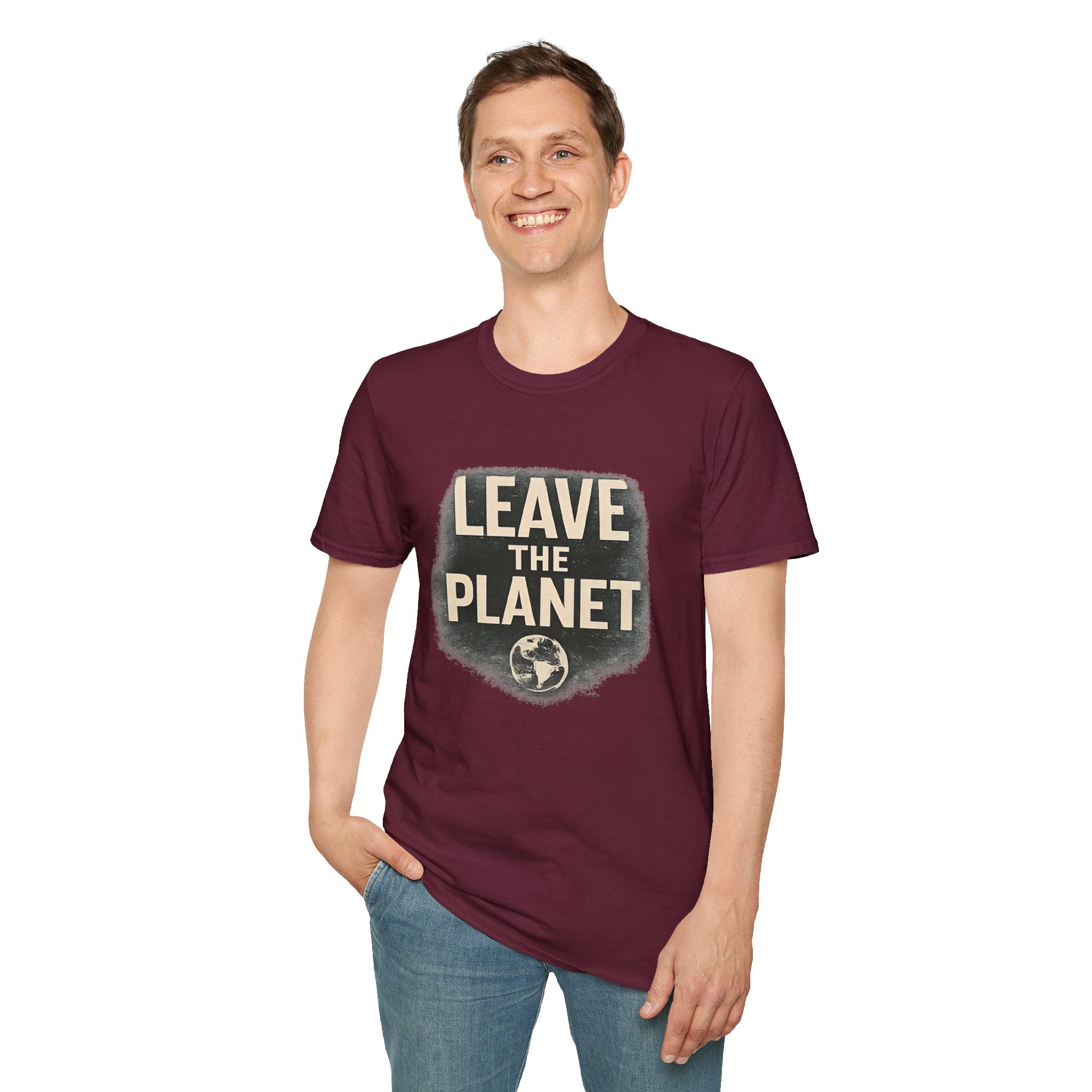 Leave the Planet T‑Shirt – Retro Space Graphic Tee - Creations by Chris and Carlos