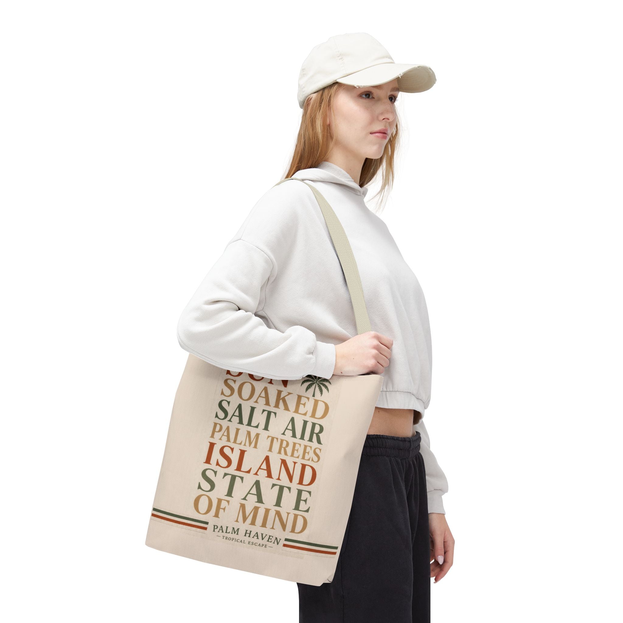 Island State of Mind Tote Bag – Sun‑Soaked Palm Tree Beach Tote - Creations by Chris and Carlos
