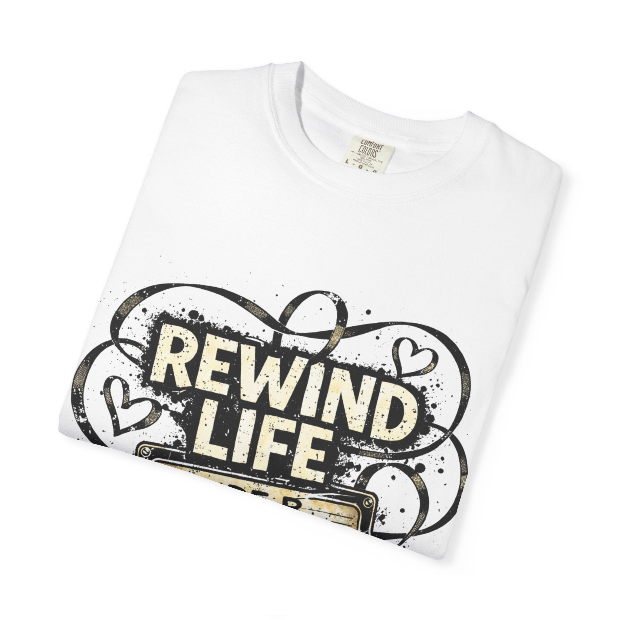 Rewind Life Cassette T-Shirt - Creations by Chris and Carlos