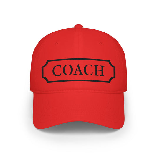 Coach Baseball Cap — Embroidered Low Profile Coach Hat for Sports Coaches & Team Gifts - Creations by Chris and Carlos