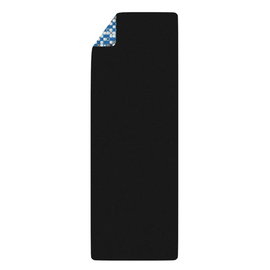 Prism Point Athletic Collection- Blue Mosaic Rubber Yoga Mat Non‑Slip Patterned Exercise Mat - Creations by Chris and Carlos