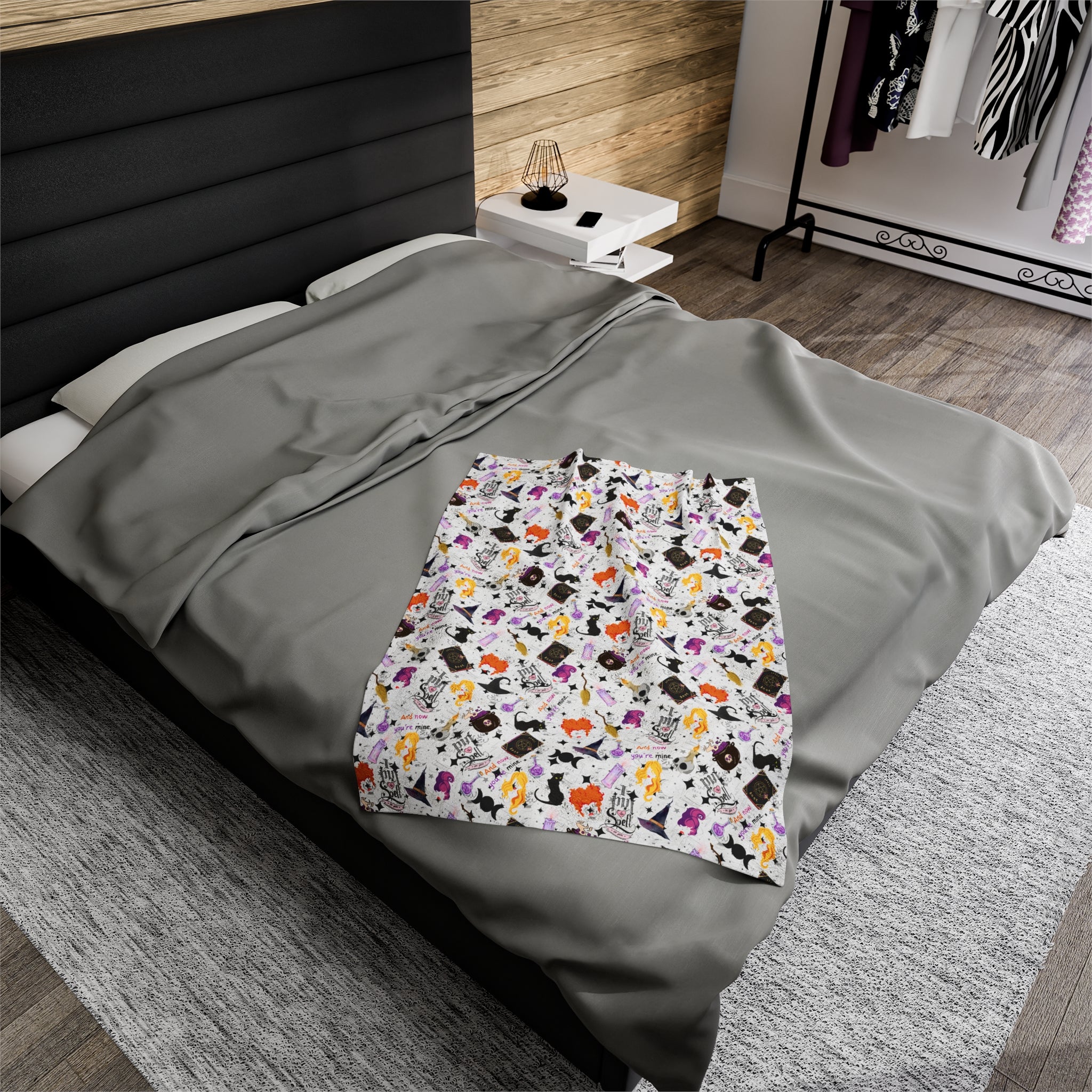 Hocus Pocus- Velveteen Plush CuddleLux Bliss Blanket - Creations by Chris and Carlos