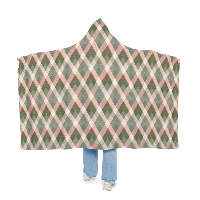 Yuletide Wonder- Cozy Plaid Snuggle Blanket - Warm Throw for Home, Outdoor Activities, Gift for Her, Blanket with Hood, Couch Accessory