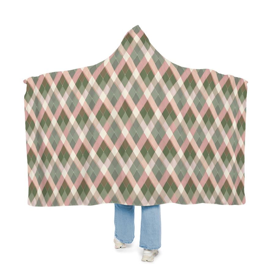Yuletide Wonder- Cozy Plaid Snuggle Blanket - Warm Throw for Home, Outdoor Activities, Gift for Her, Blanket with Hood, Couch Accessory