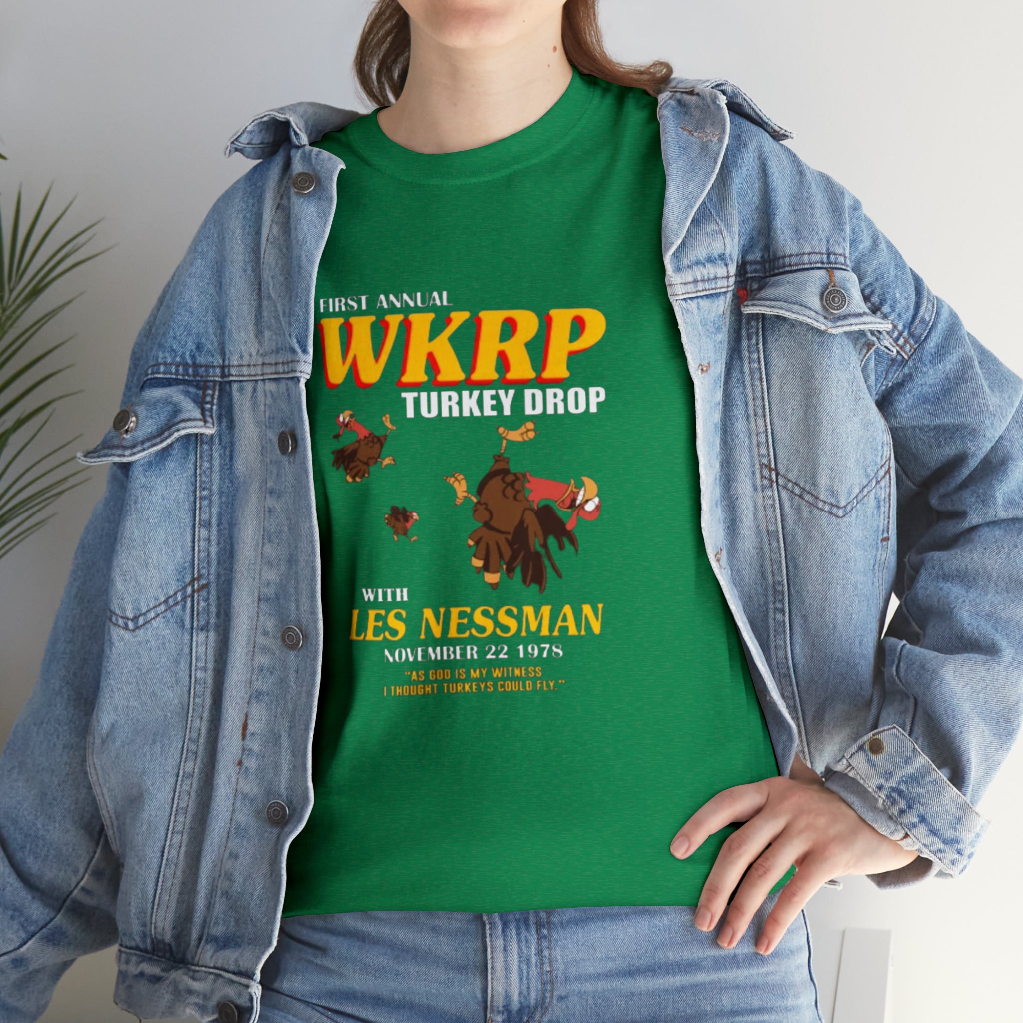 WKRP 70's TV Show- Unisex Heavy Cotton T-Shirt - Creations by Chris and Carlos