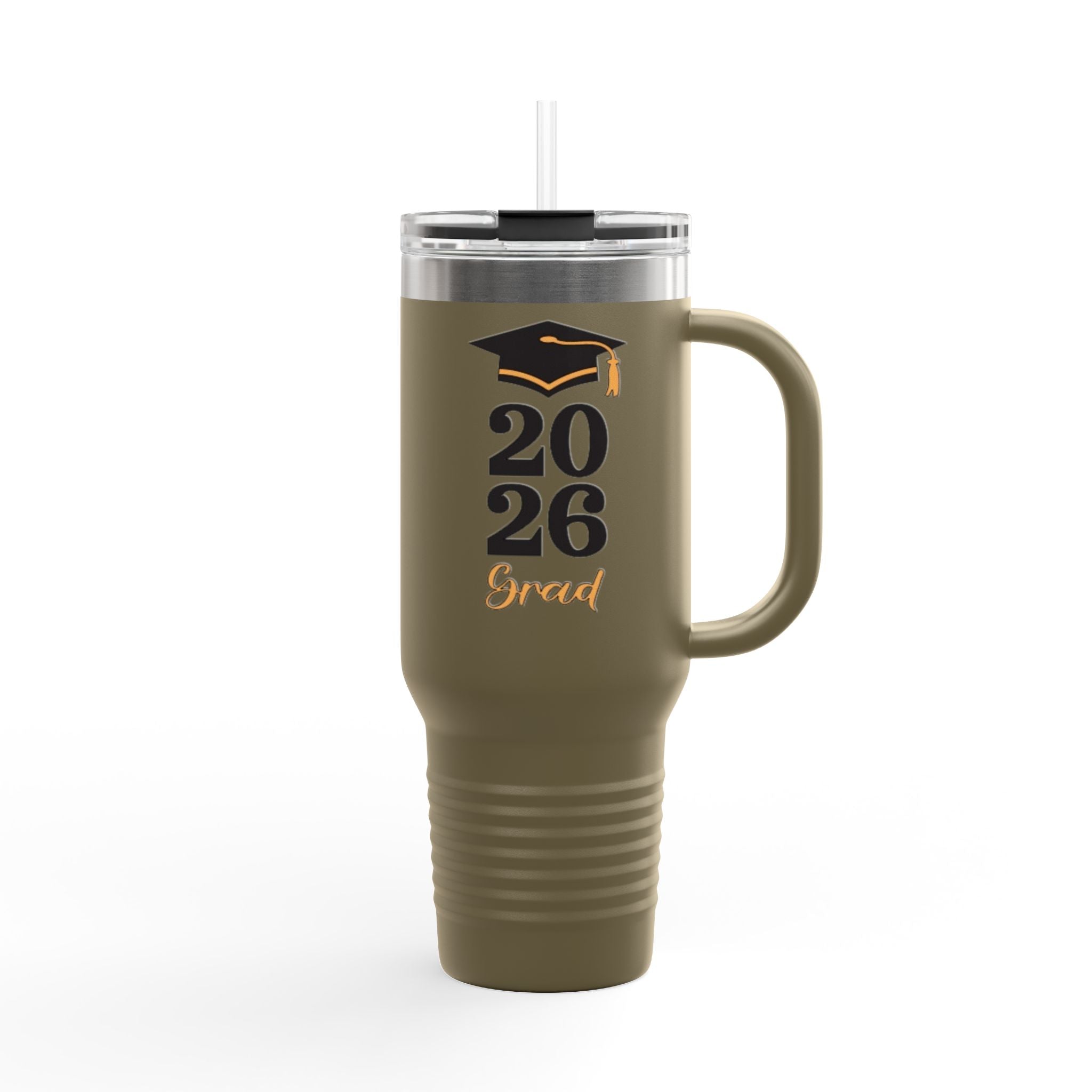 2026 Grad Insulated Travel Mug – 40oz Stainless Tumbler with Lid & Straw - Creations by Chris and Carlos