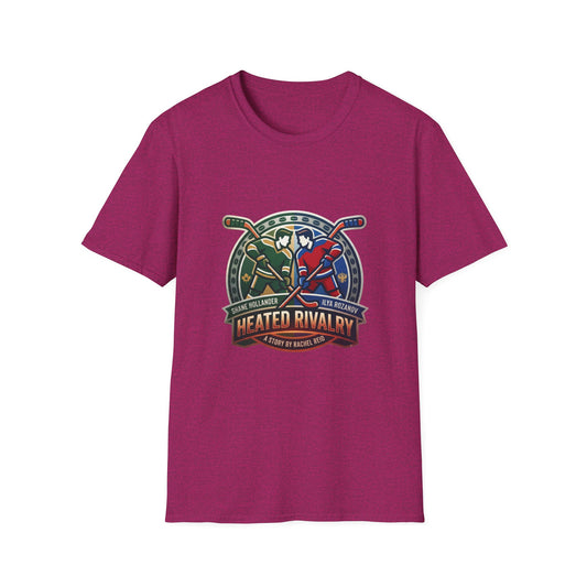 Hockey Heated Rivalry TV Show T‑Shirt — Vintage Stick & Player Crest - Creations by Chris and Carlos