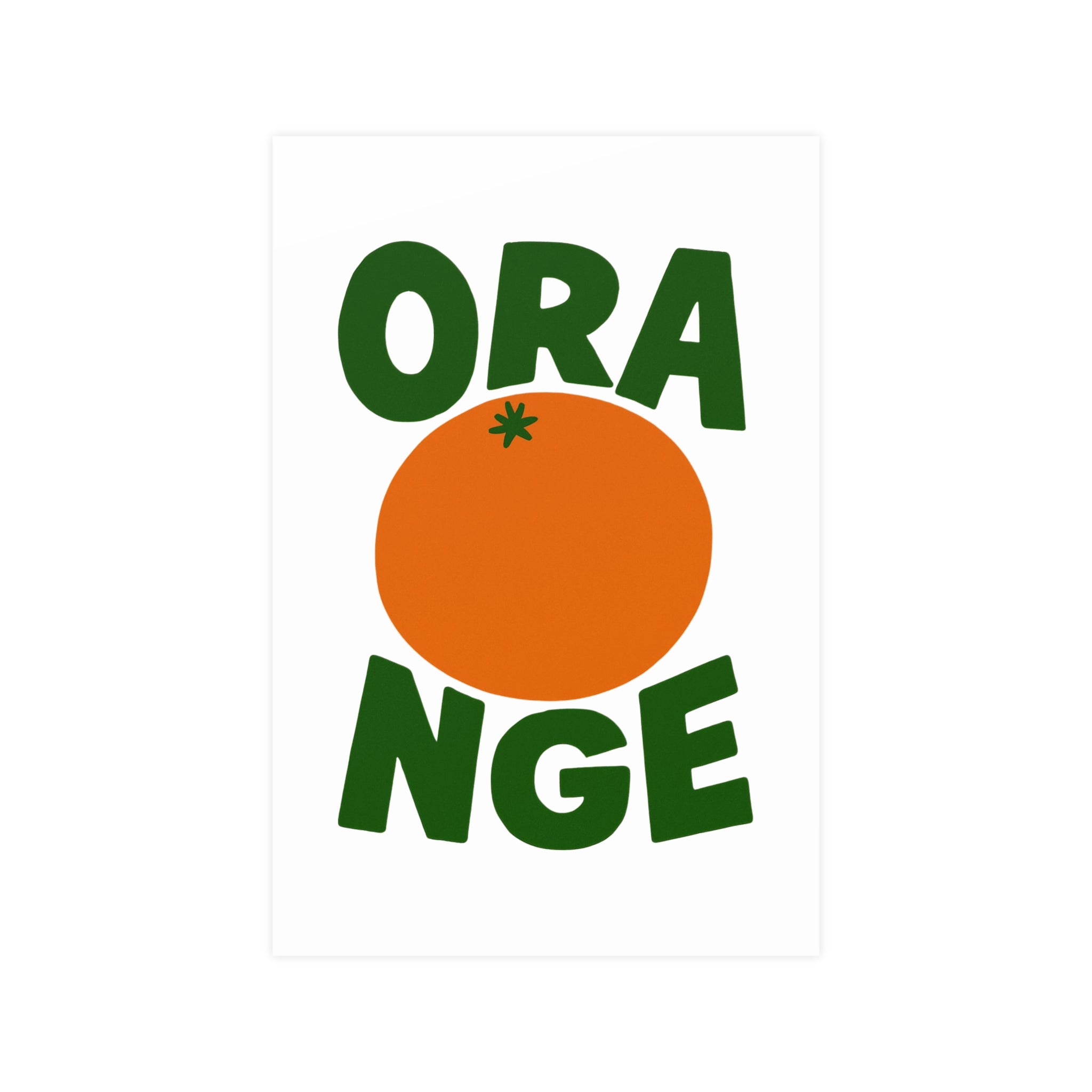 Orange Graphic Poster — Retro Fruit Wall Art Print - Creations by Chris and Carlos
