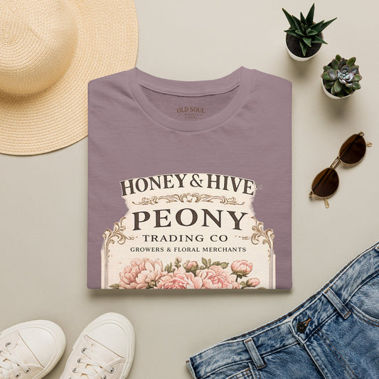 Vintage Bloom Graphic T‑Shirt — "Honey & Hive" Floral Crest Tee - Creations by Chris and Carlos